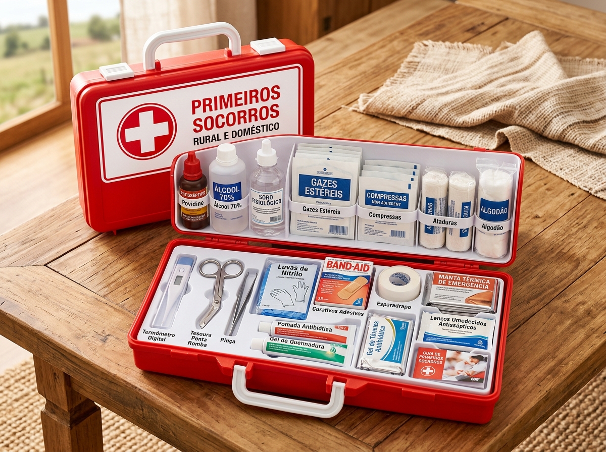 Kit Primeiros Socorros Rural & Doméstico Completo